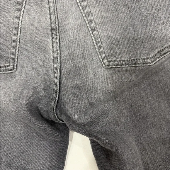 7 For All Mankind High Waist Slim Kick Fray Hem Jeans Luxe Vintage Cher Grey 26 - Picture 12 of 14